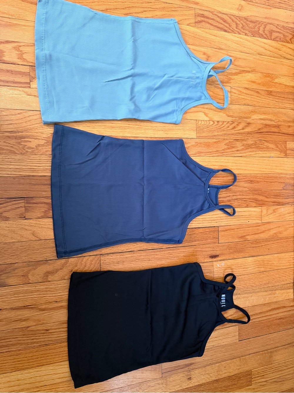 NOBULL Women's Ribbed Tank Trio - Black, Navy, Light Blue